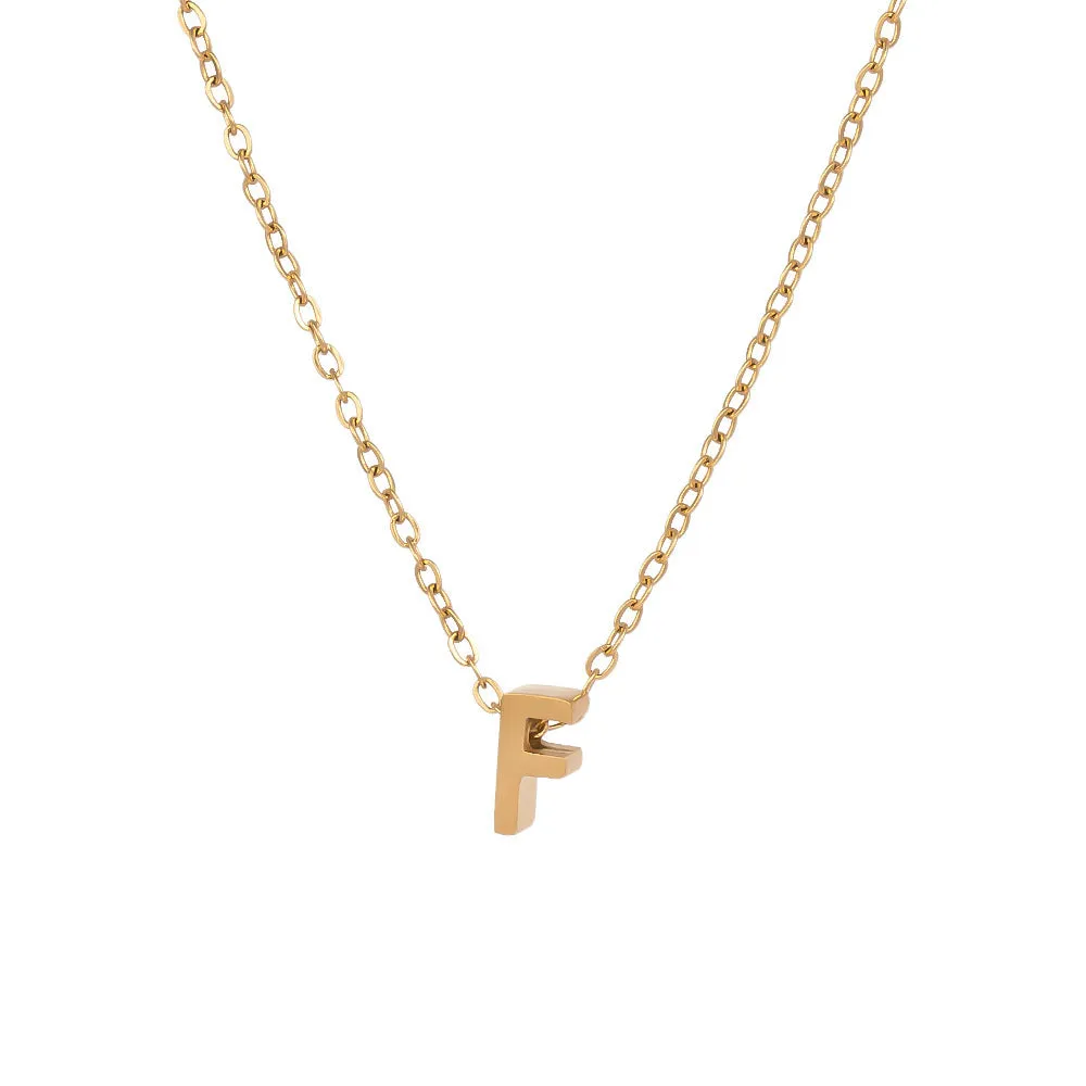 Wholesale Simple and Color Preserving Titanium Steel Women's Versatile Niche High End Exquisite Light Luxury Versatile Simple Necklace