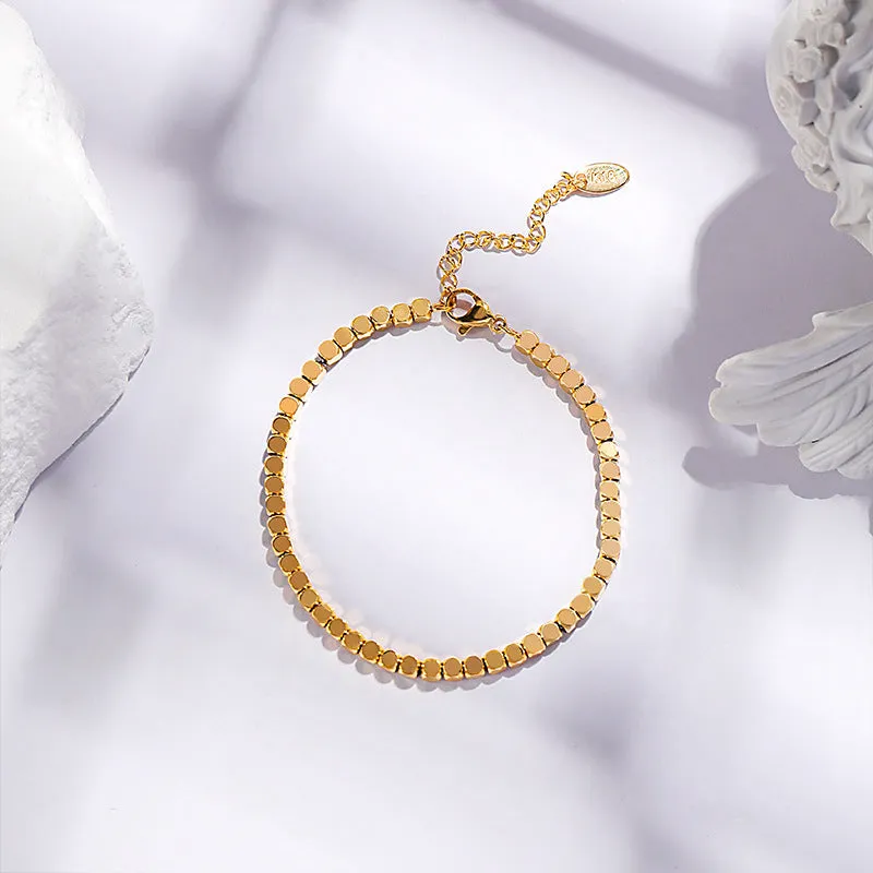 Wholesale Simple Small Square Vintage Bracelet