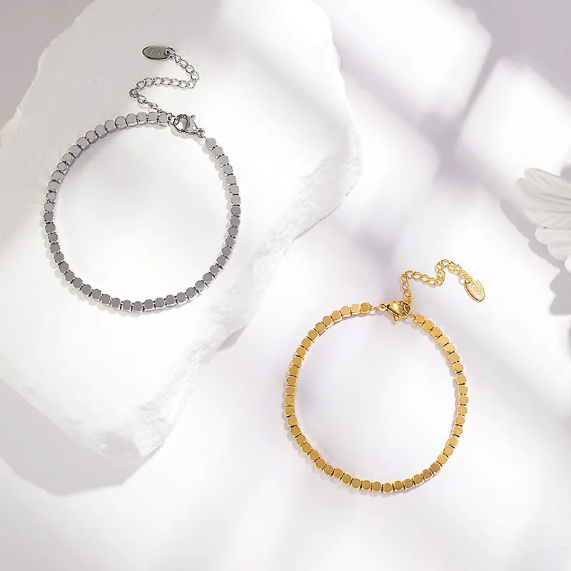 Wholesale Simple Small Square Vintage Bracelet light_wish_jewels