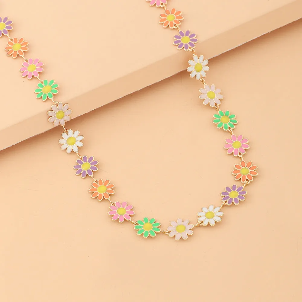 Wholesale Small Daisy Necklace Alloy