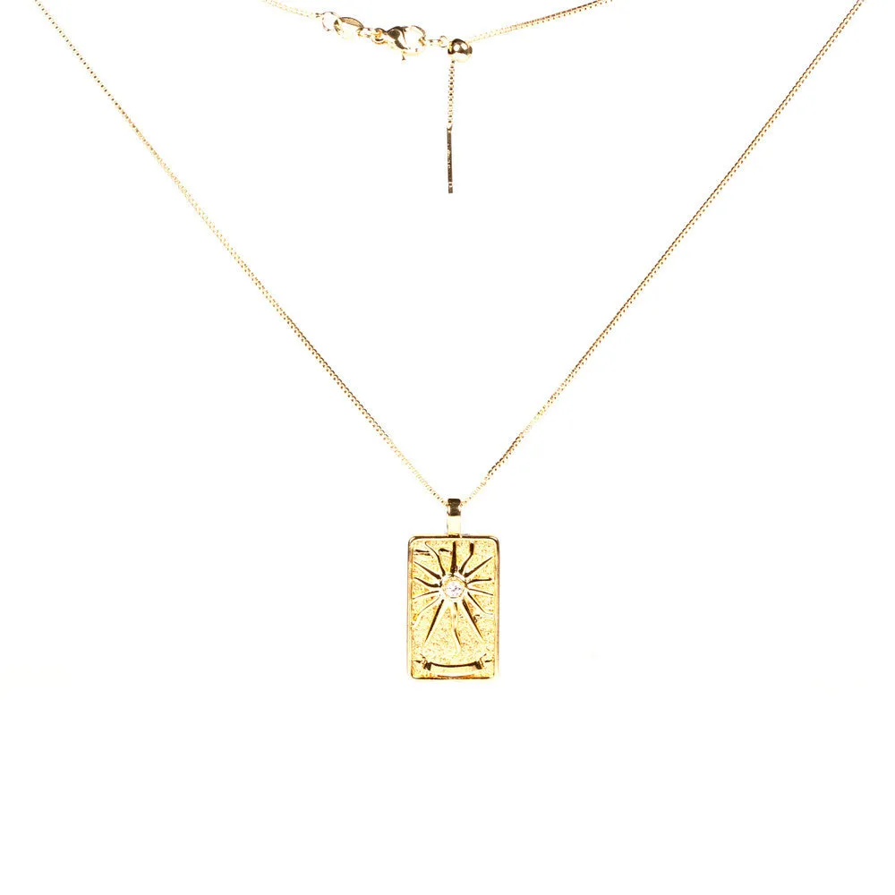 Wholesale Solomon Tarot Pendant Copper Necklace Set