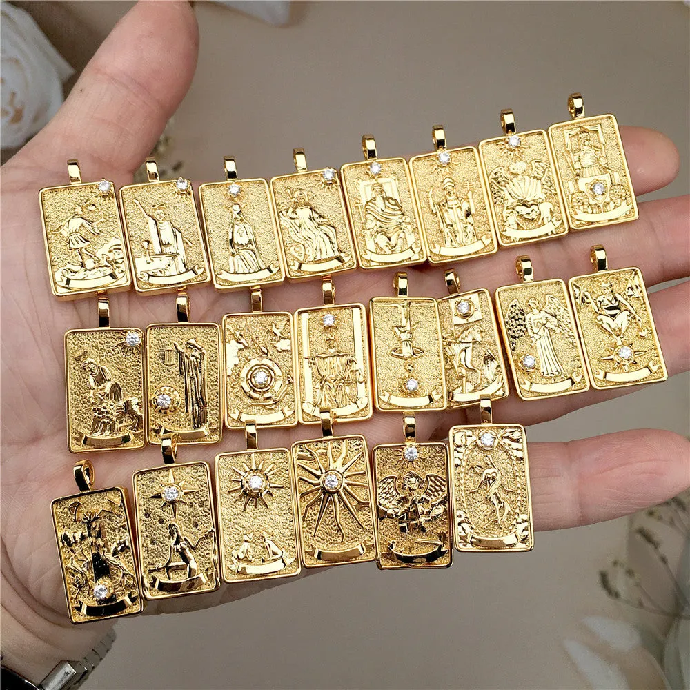 Wholesale Solomon Tarot Pendant Copper Necklace Set