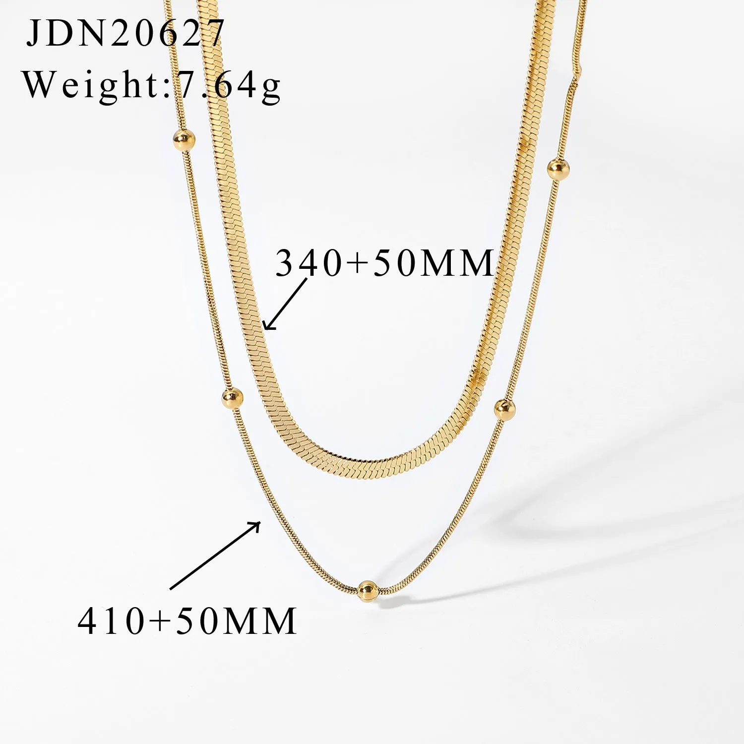 Wholesale Stainless Steel Beads Snake Necklaces