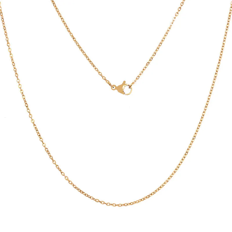 Wholesale Stainless Steel Cross Fine Chain Handmade DIY Titanium Steel Necklaces