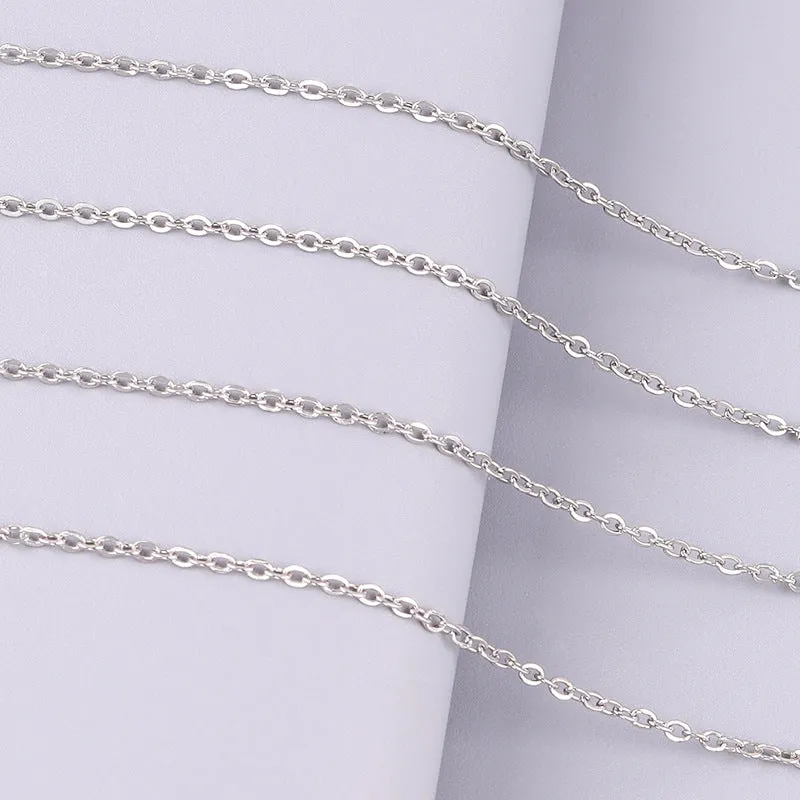 Wholesale Stainless Steel Cross Fine Chain Handmade DIY Titanium Steel Necklaces