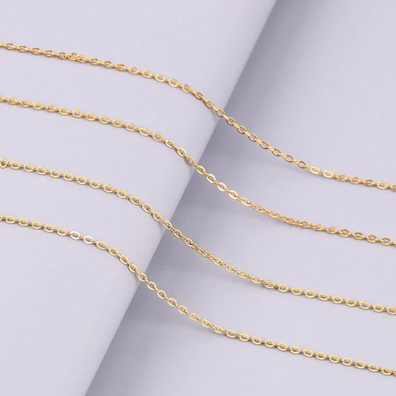 Wholesale Stainless Steel Cross Fine Chain Handmade DIY Titanium Steel Necklaces