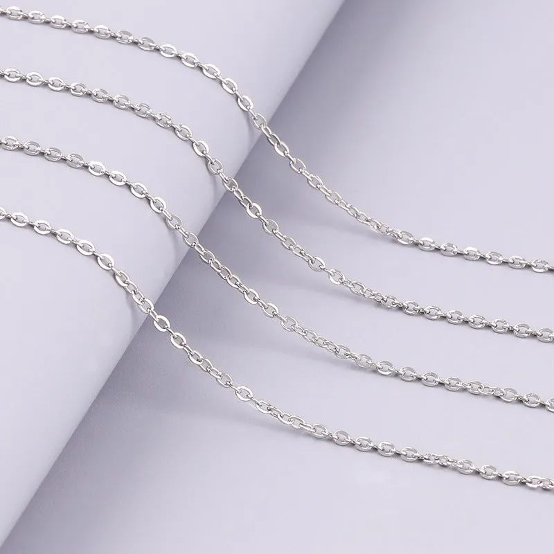 Wholesale Stainless Steel Cross Fine Chain Handmade DIY Titanium Steel Necklaces