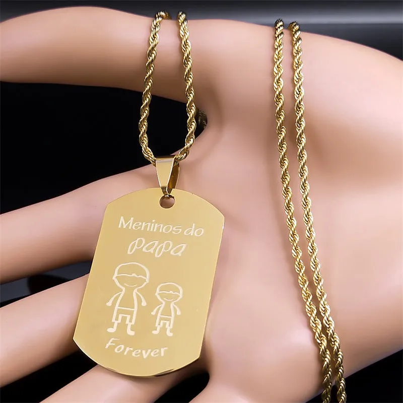 Wholesale Stainless Steel Family Necklaces