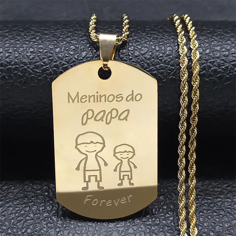 Wholesale Stainless Steel Family Necklaces light_wish_jewels