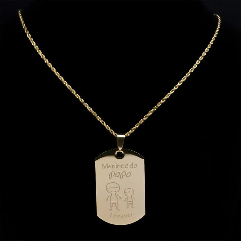 Wholesale Stainless Steel Family Necklaces