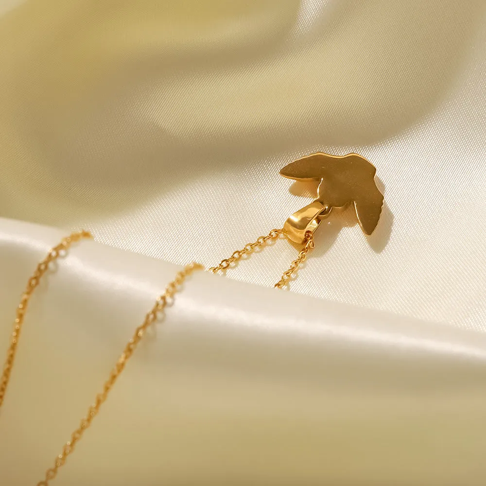 Wholesale Stainless Steel Gold Plated Angel Pendant Necklace