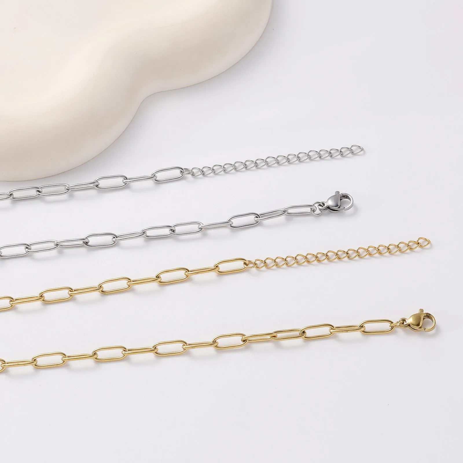 Wholesale Stainless steel gold-plated titanium steel chain