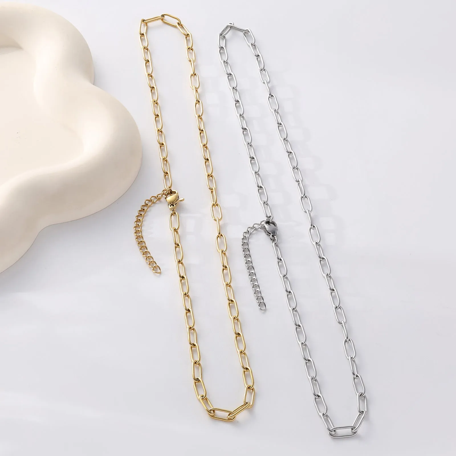 Wholesale Stainless steel gold-plated titanium steel chain