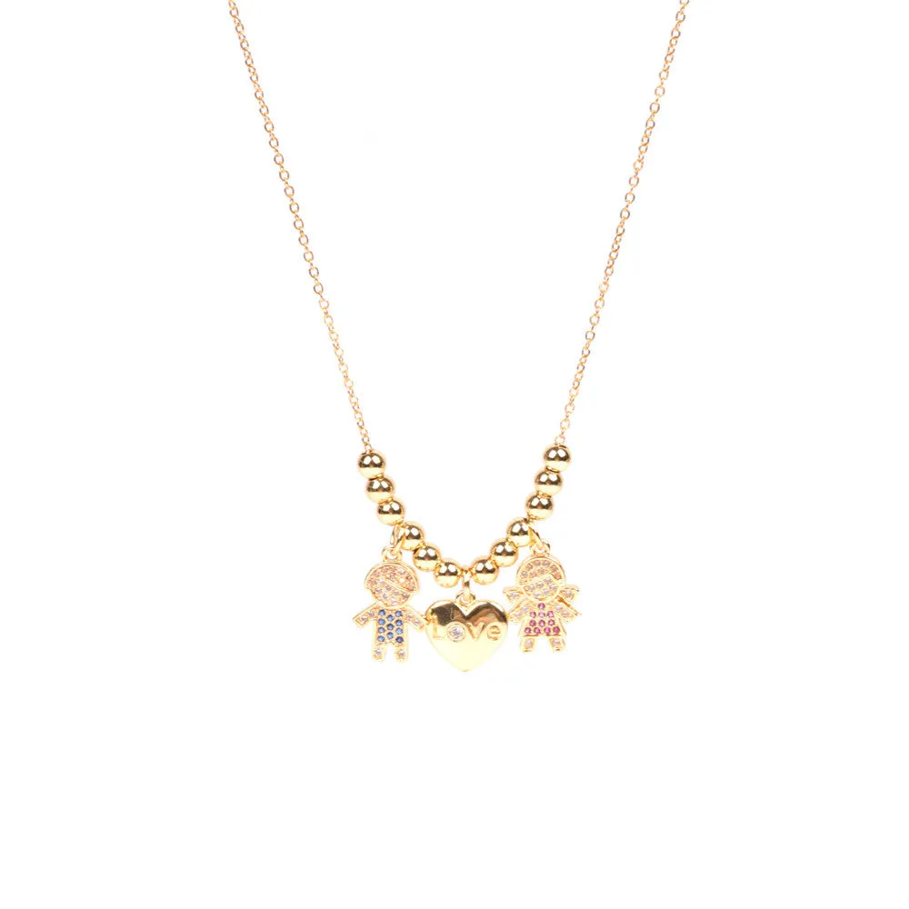 Wholesale Stainless Steel Heart English Alphabet Pendant Creative Necklace