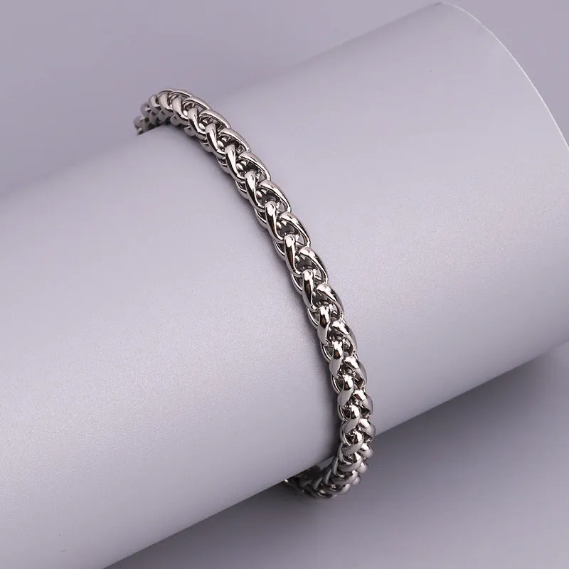 Wholesale Stainless Steel Keel Fashionable and Personalized Hip-hop Titanium Steel Bracelet
