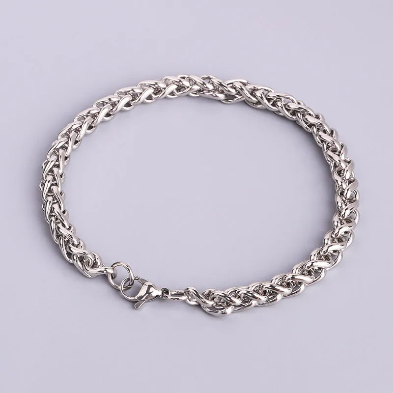 Wholesale Stainless Steel Keel Fashionable and Personalized Hip-hop Titanium Steel Bracelet light_wish_jewels