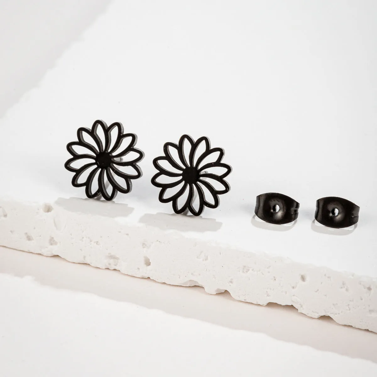 Wholesale Stainless Steel Mini Small Earrings Flower Dinosaur Halloween Skull Earrings