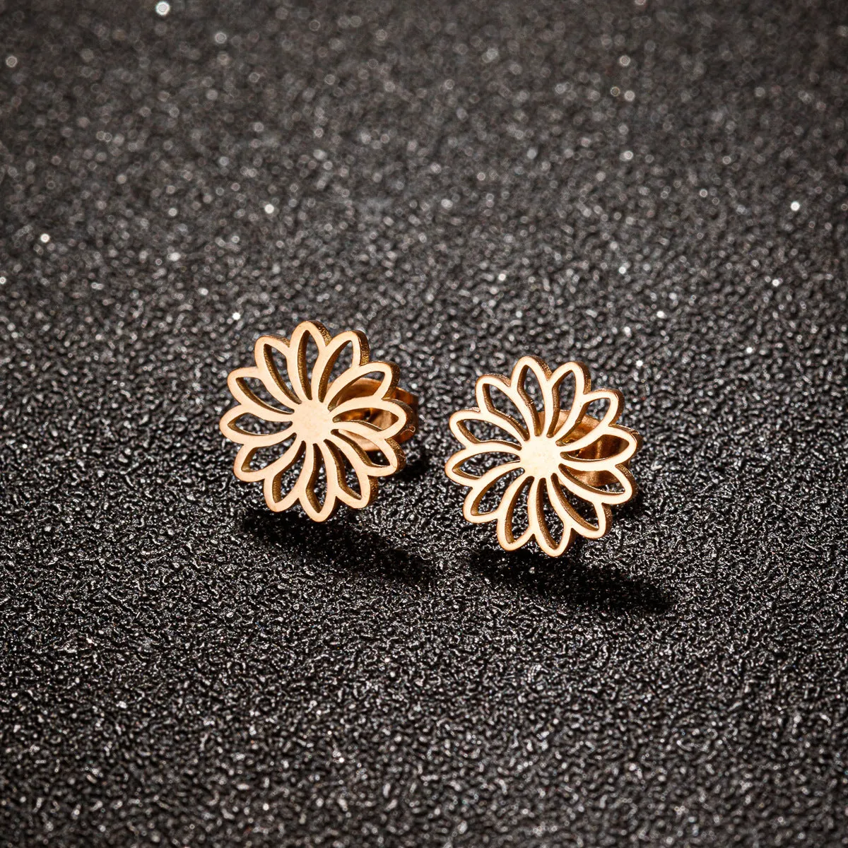 Wholesale Stainless Steel Mini Small Earrings Flower Dinosaur Halloween Skull Earrings