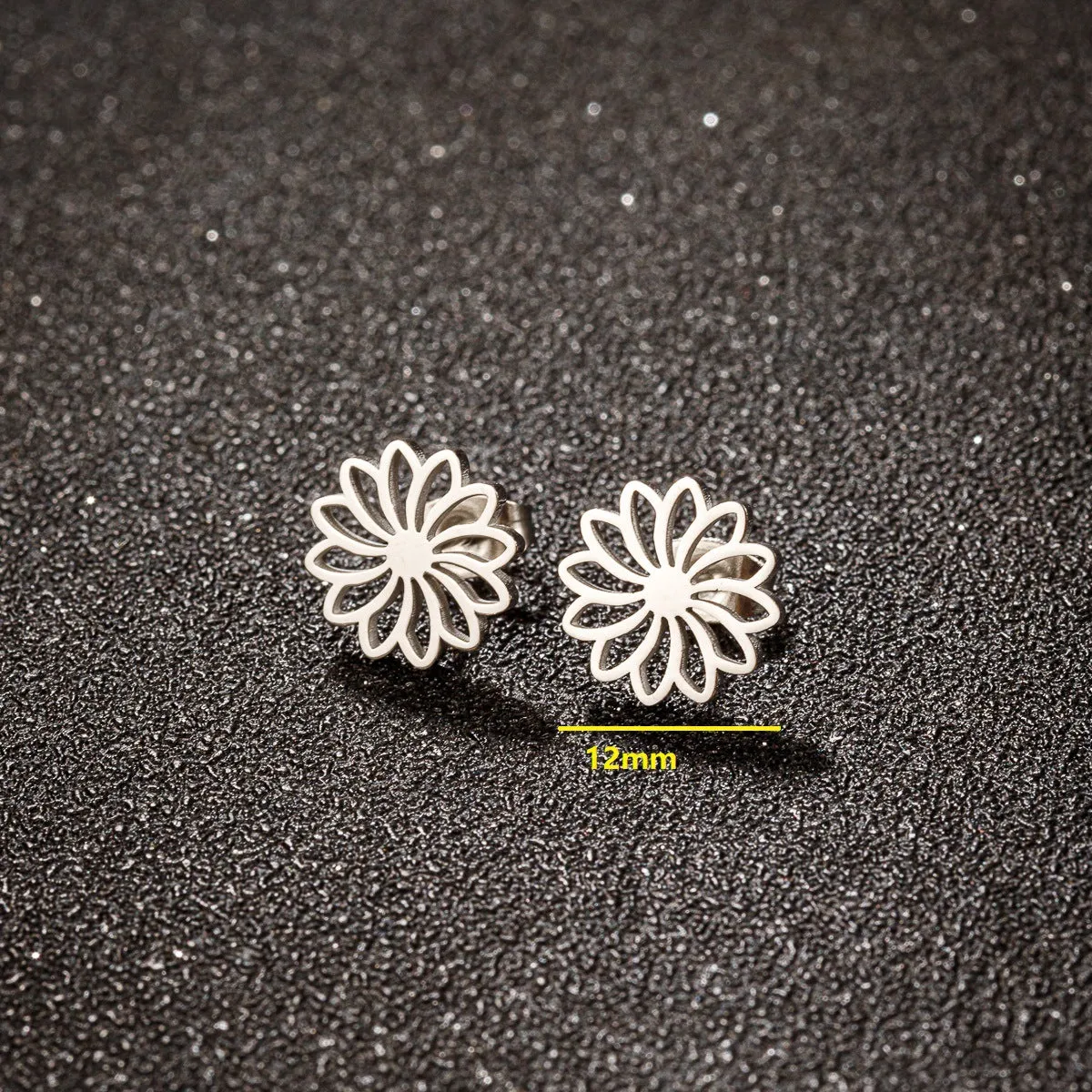 Wholesale Stainless Steel Mini Small Earrings Flower Dinosaur Halloween Skull Earrings
