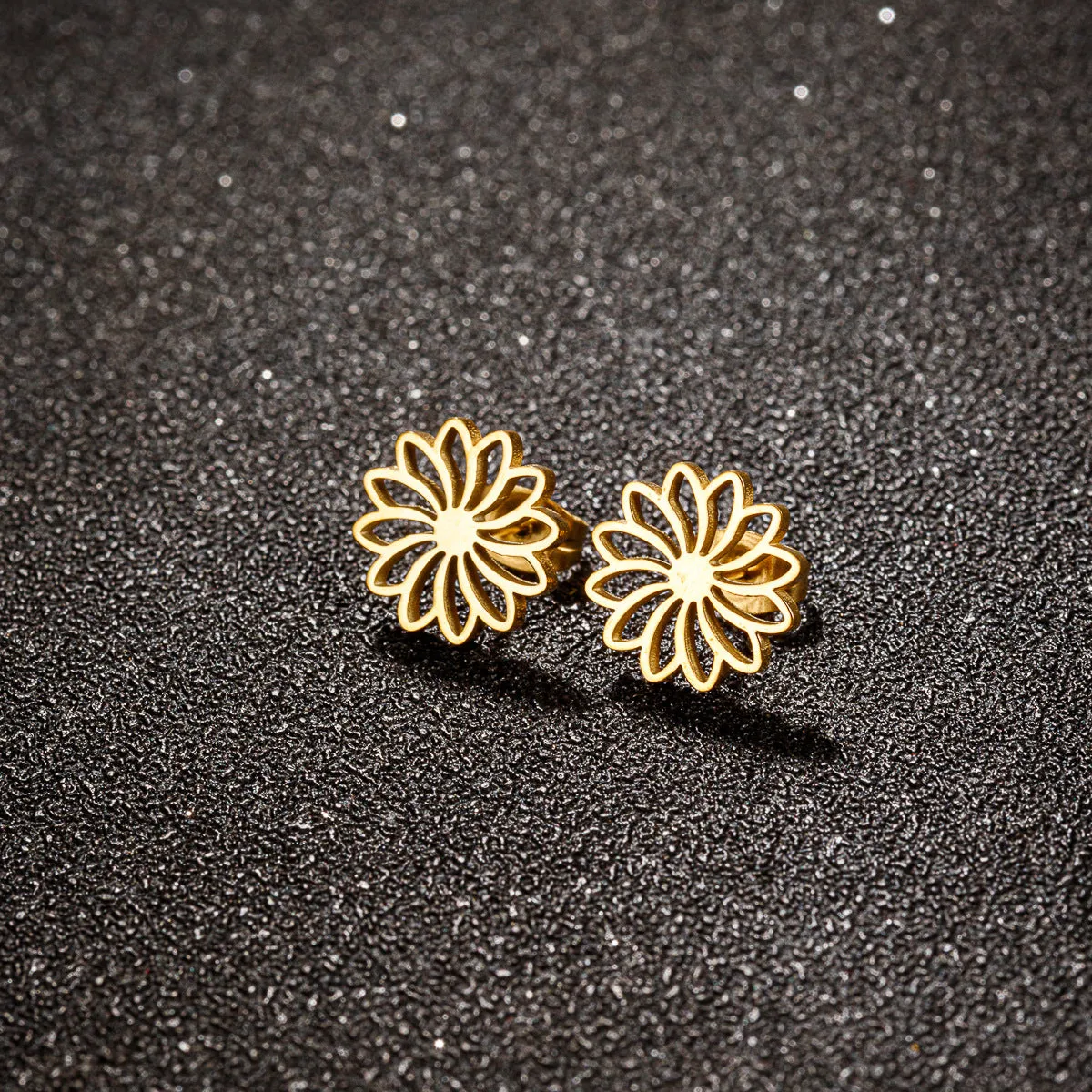 Wholesale Stainless Steel Mini Small Earrings Flower Dinosaur Halloween Skull Earrings