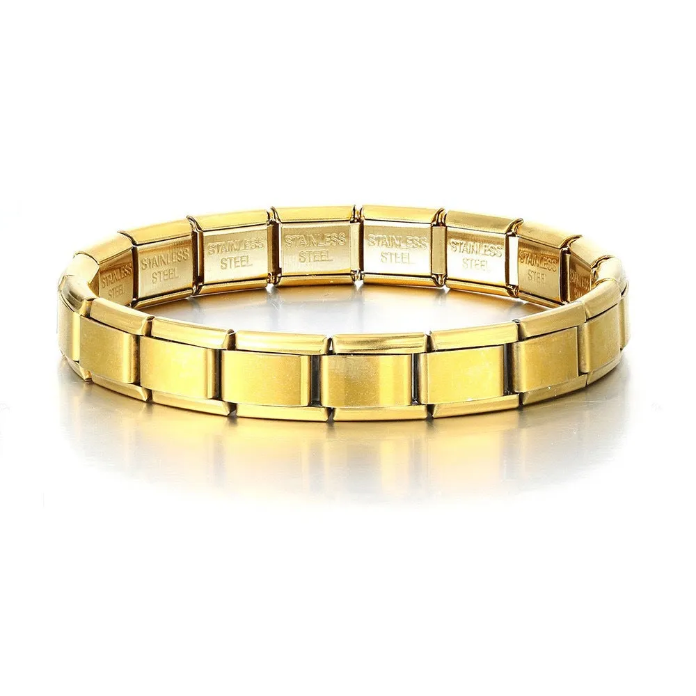 Wholesale Stainless steel module stitching elastic bracelet light_wish_jewels