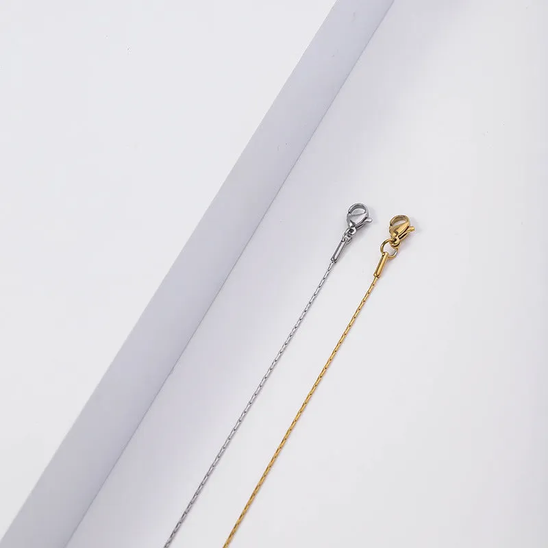 Wholesale Stainless Steel Side Chain Hammer Round Non Fading Titanium Steel Necklaces