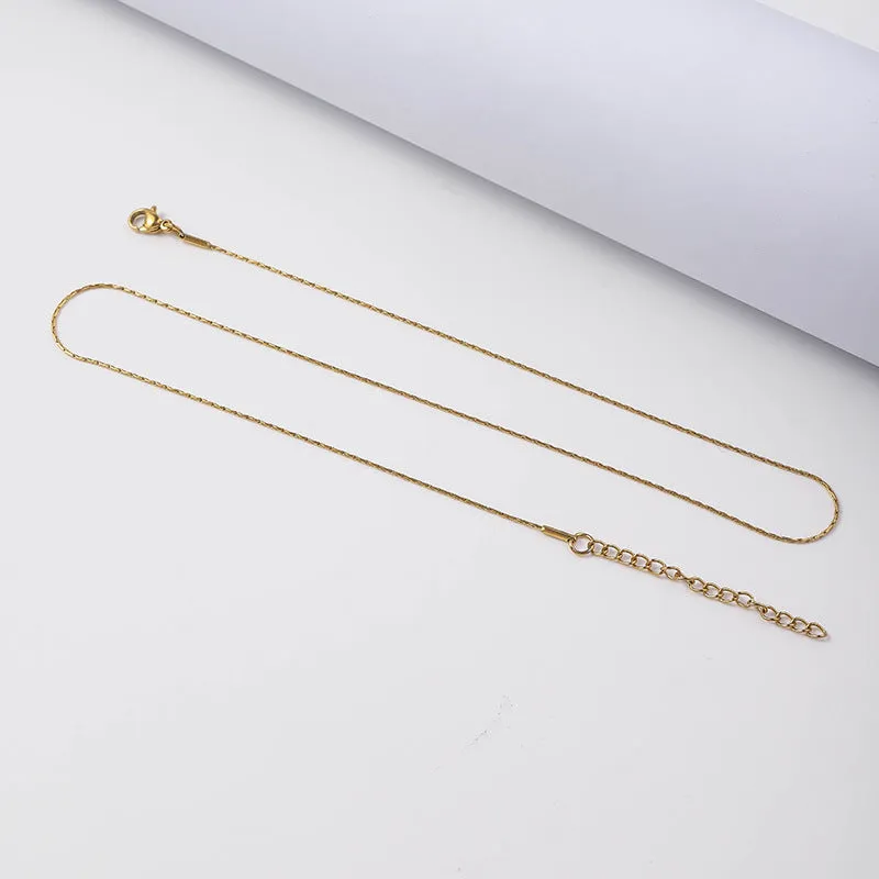 Wholesale Stainless Steel Side Chain Hammer Round Non Fading Titanium Steel Necklaces