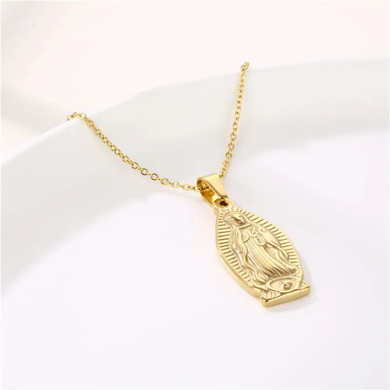 Wholesale Stainless Steel Sunflower Creative Necklace