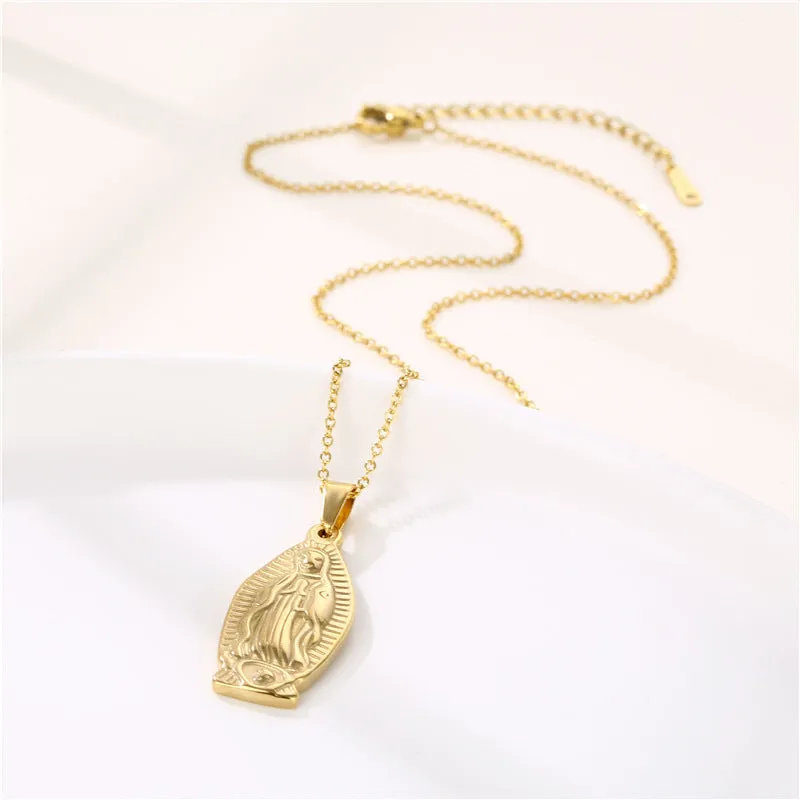 Wholesale Stainless Steel Sunflower Creative Necklace