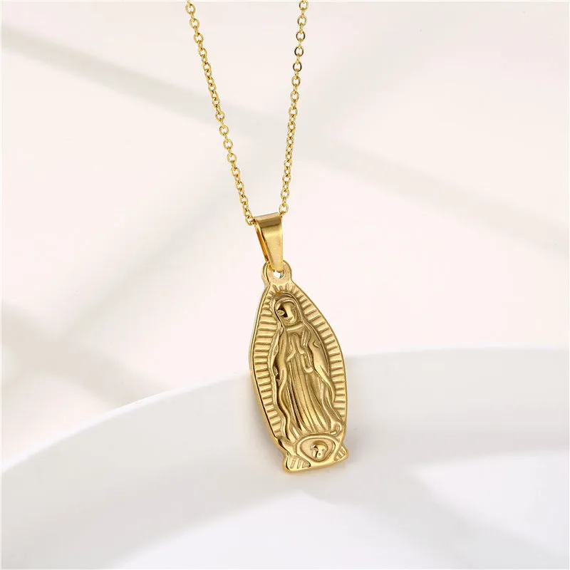 Wholesale Stainless Steel Sunflower Creative Necklace