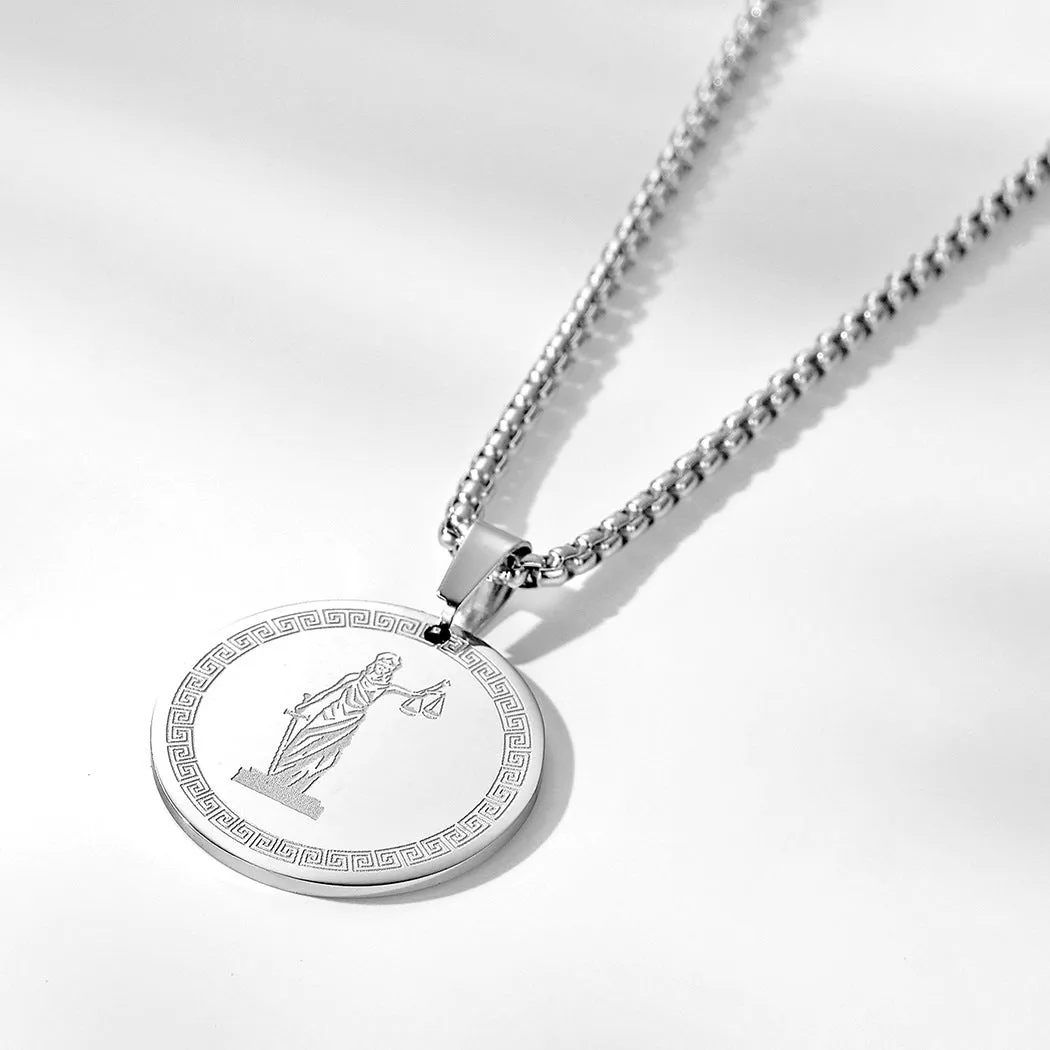Wholesale Stainless Steel Themis Titan Divine Law and Order Pendant Necklace