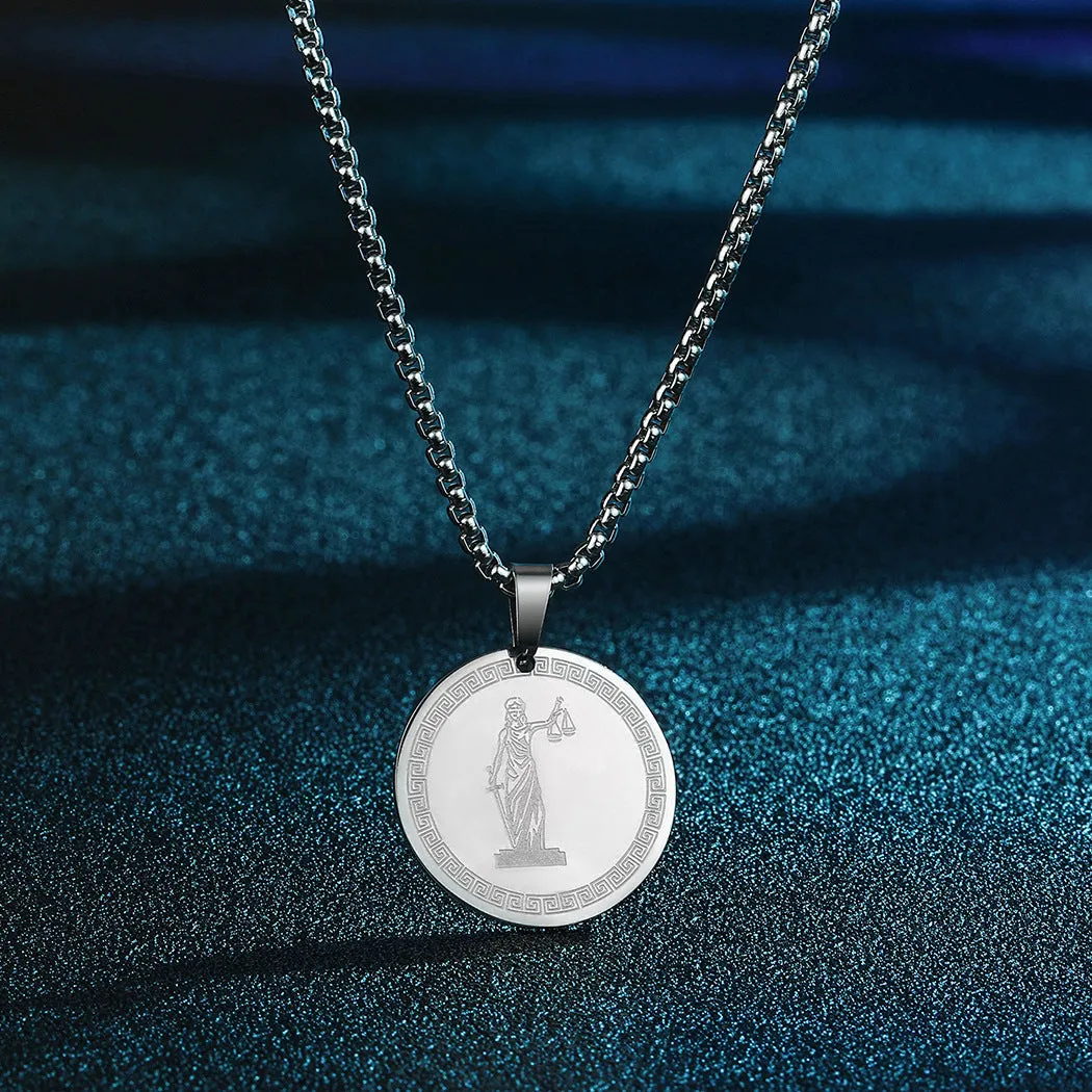 Wholesale Stainless Steel Themis Titan Divine Law and Order Pendant Necklace