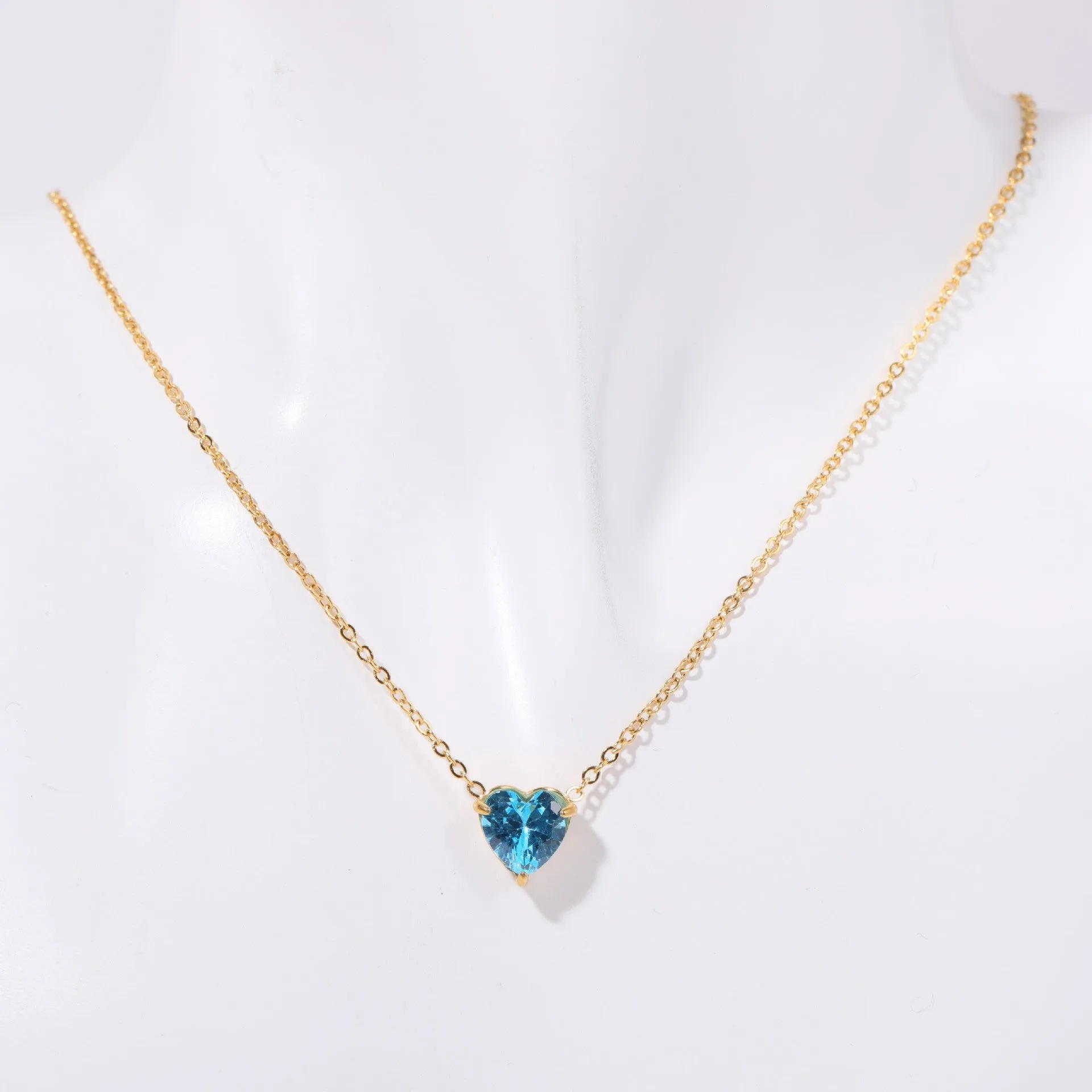 Wholesale Stainless Steel Twelve Birthday Stone Necklaces