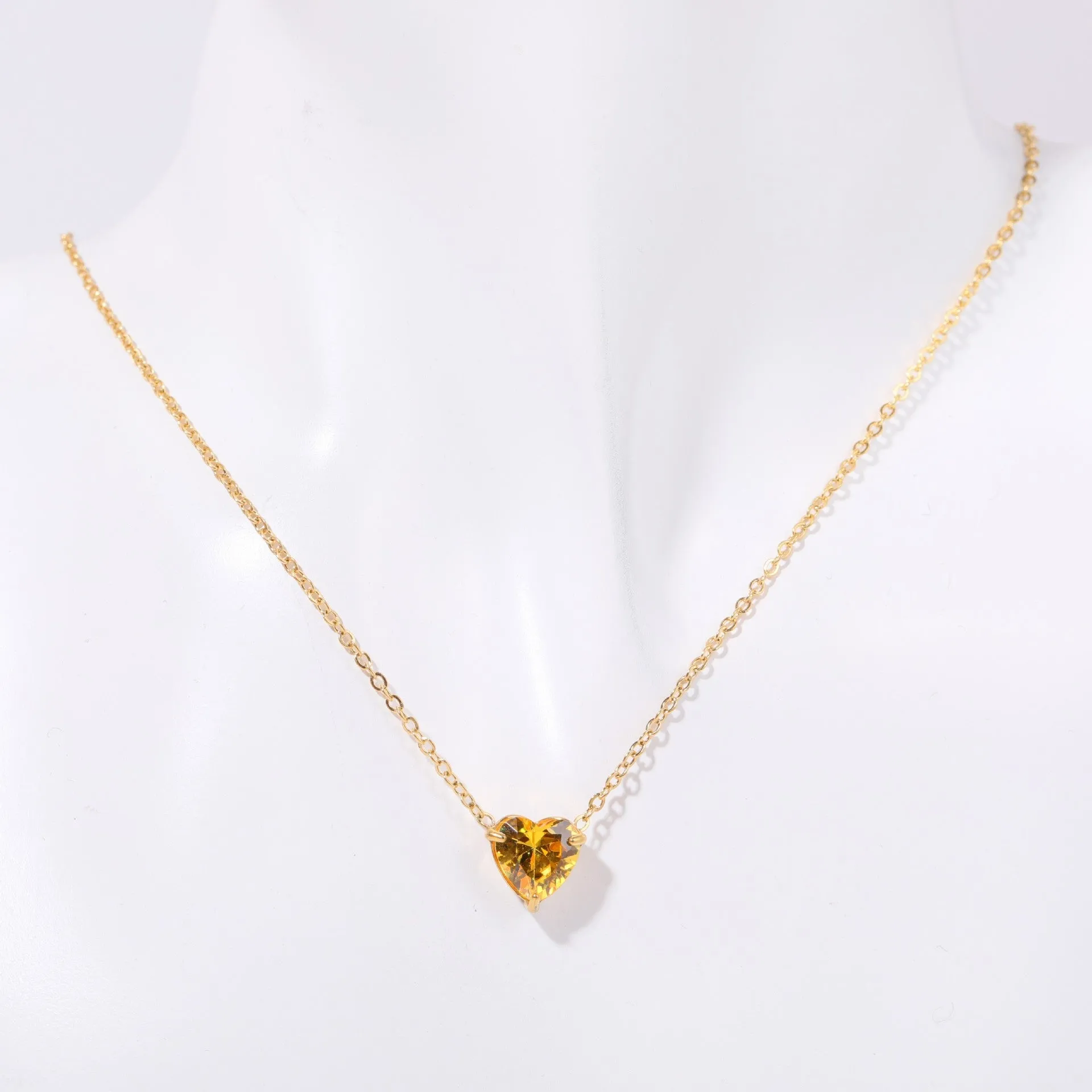 Wholesale Stainless Steel Twelve Birthday Stone Necklaces