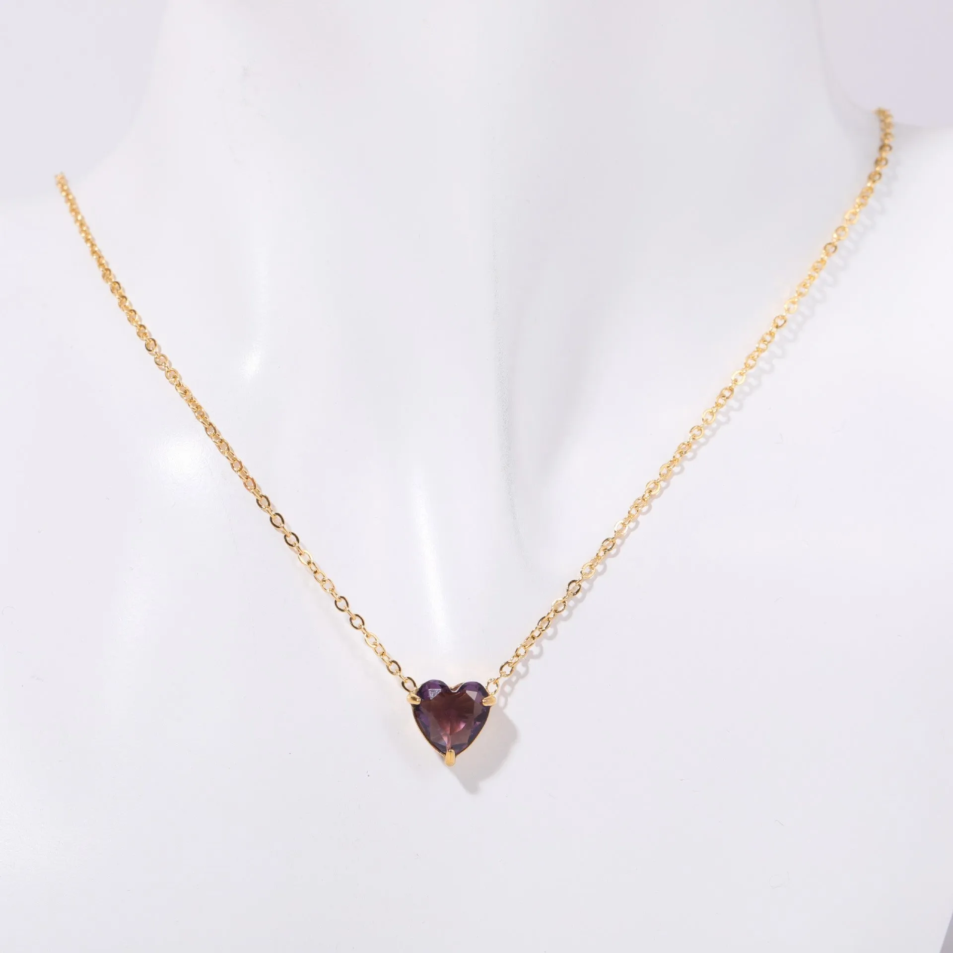 Wholesale Stainless Steel Twelve Birthday Stone Necklaces