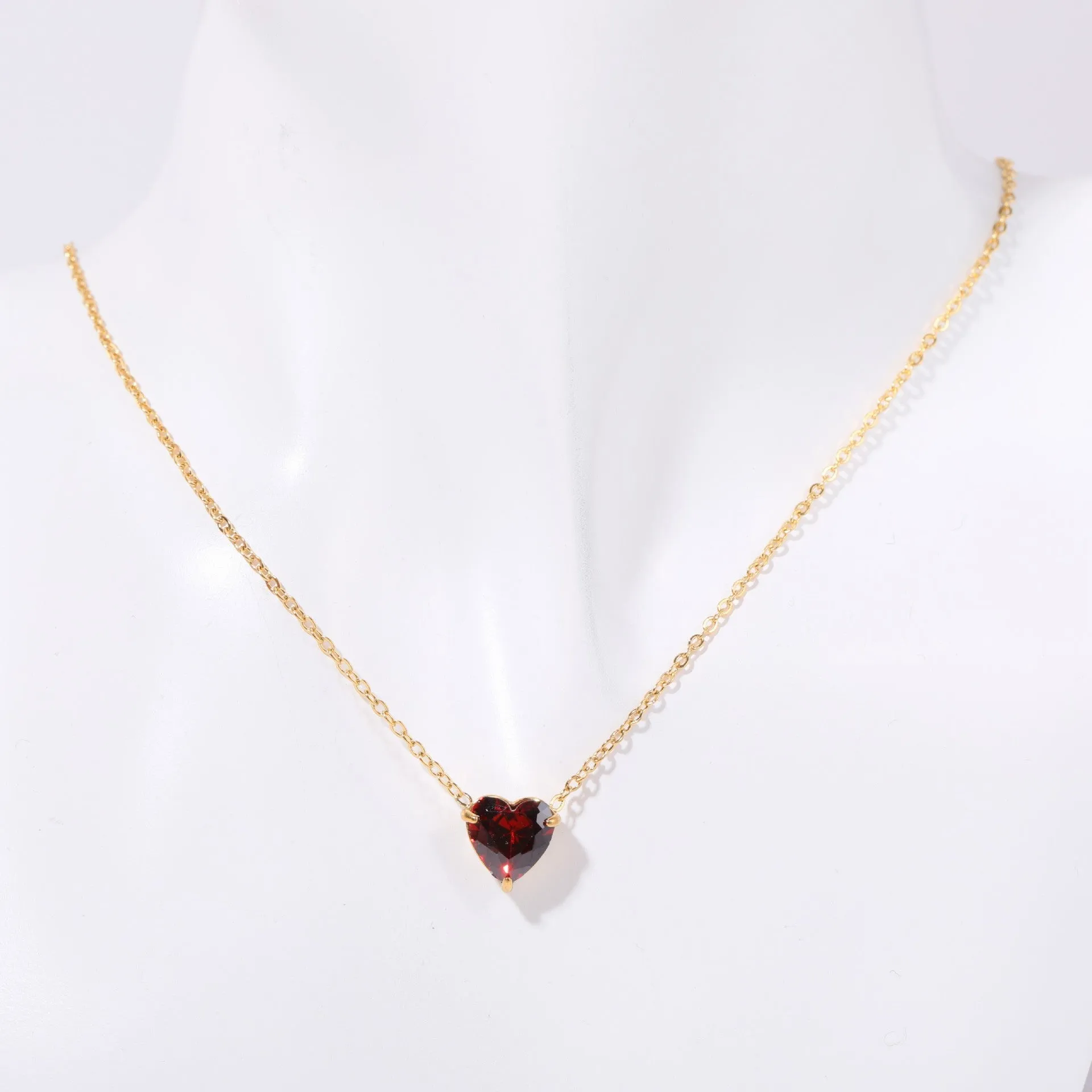 Wholesale Stainless Steel Twelve Birthday Stone Necklaces