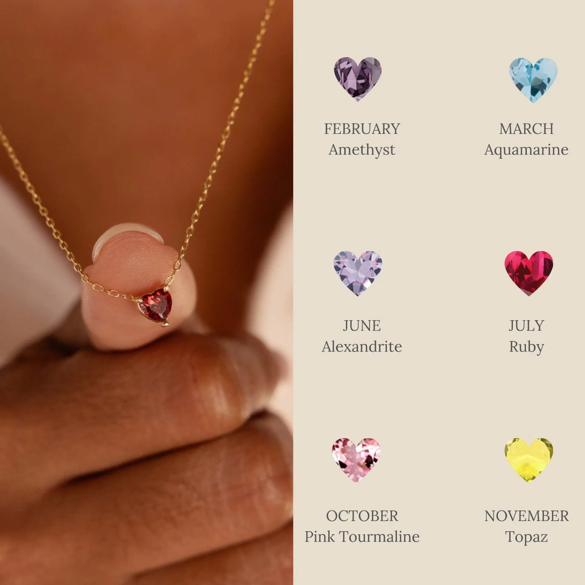 Wholesale Stainless Steel Twelve Birthday Stone Necklaces light_wish_jewels