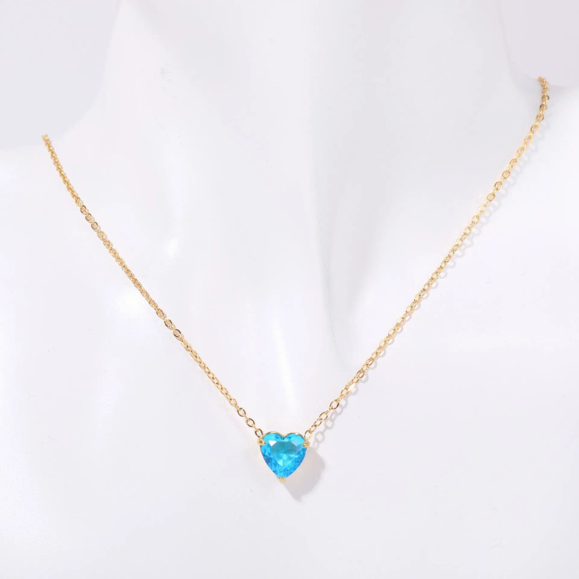 Wholesale Stainless Steel Twelve Birthday Stone Necklaces