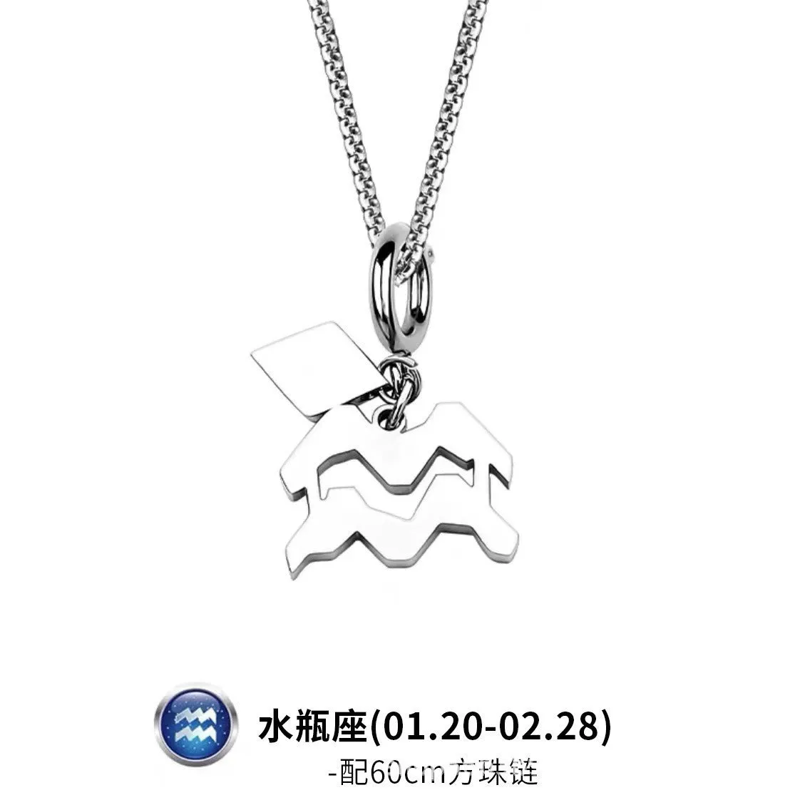 Wholesale Stainless Steel Twelve Zodiac Signs High-end Niche Design Simple Titanium Steel Necklaces