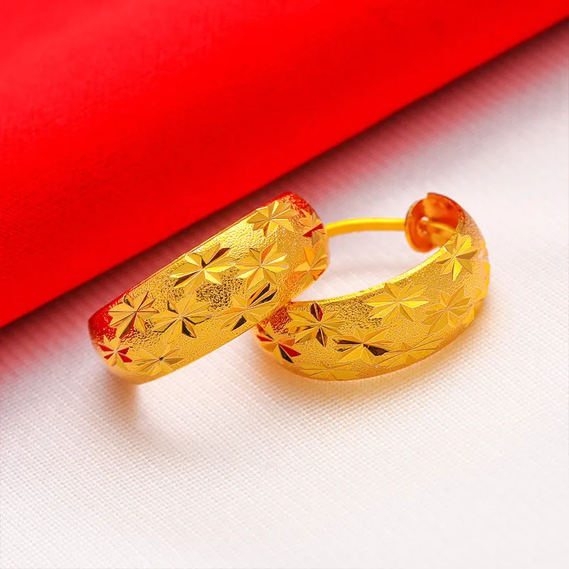 Wholesale star gold plated round ear buckle light_wish_jewels