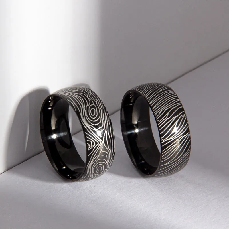 Wholesale Steel Pattern Annual Ring Pattern 6/8mm Inner and Outer Ball Ring