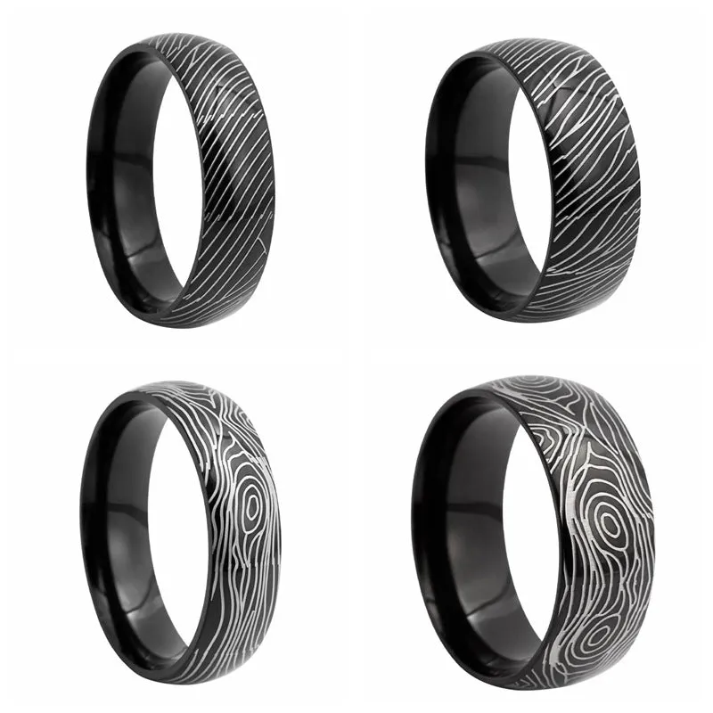 Wholesale Steel Pattern Annual Ring Pattern 6/8mm Inner and Outer Ball Ring