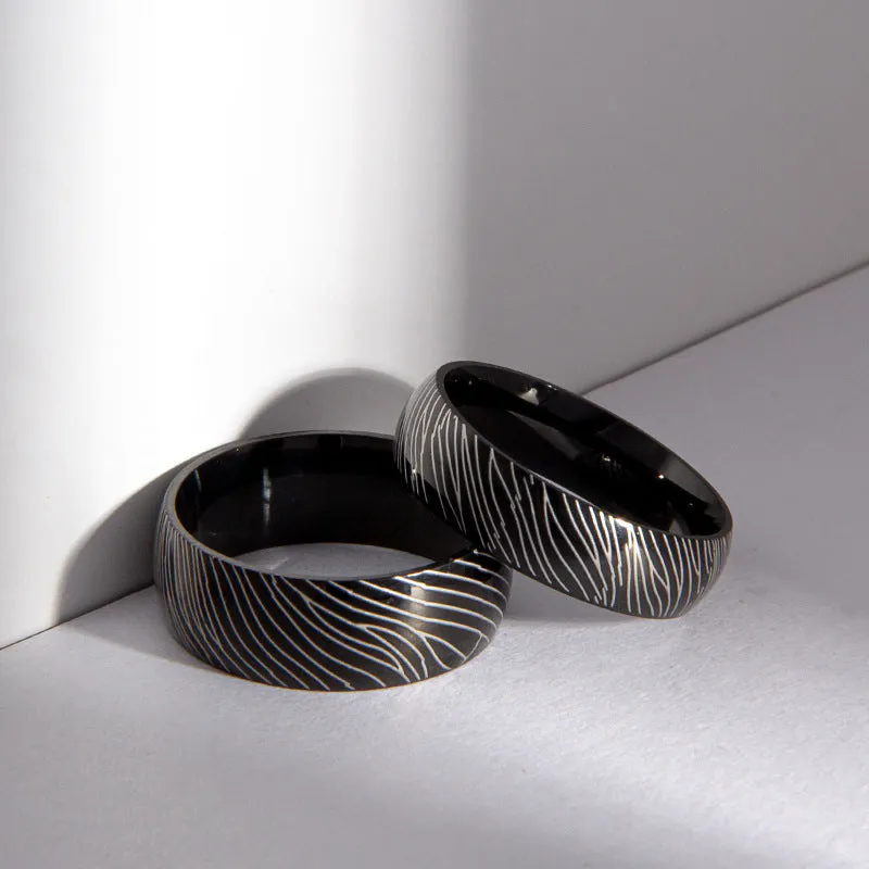 Wholesale Steel Pattern Annual Ring Pattern 6/8mm Inner and Outer Ball Ring