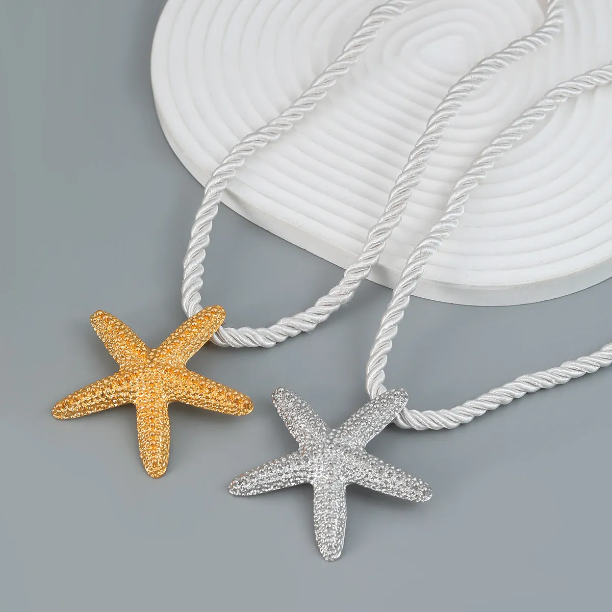 Wholesale Summer Starfish Alloy Necklaces