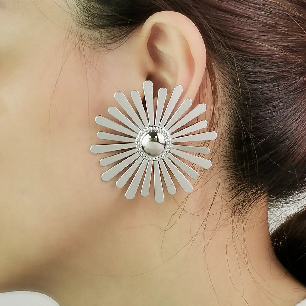 Wholesale Sunflower Bright Alloy Earrings