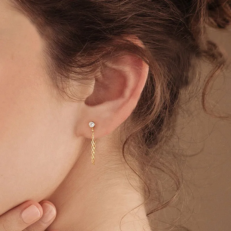 Wholesale Tassel Colored Stainless Steel Earrings