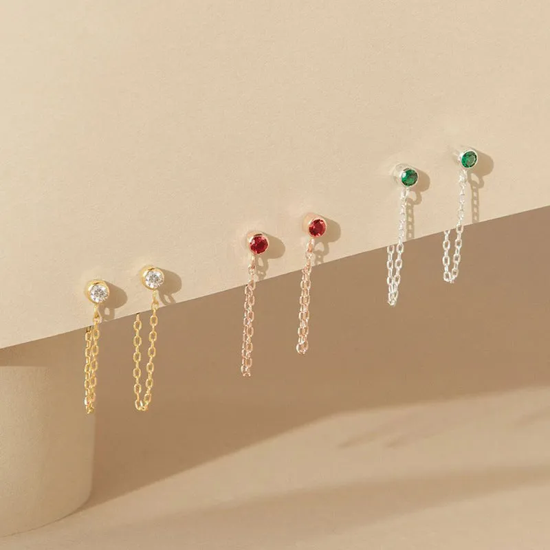 Wholesale Tassel Colored Stainless Steel Earrings