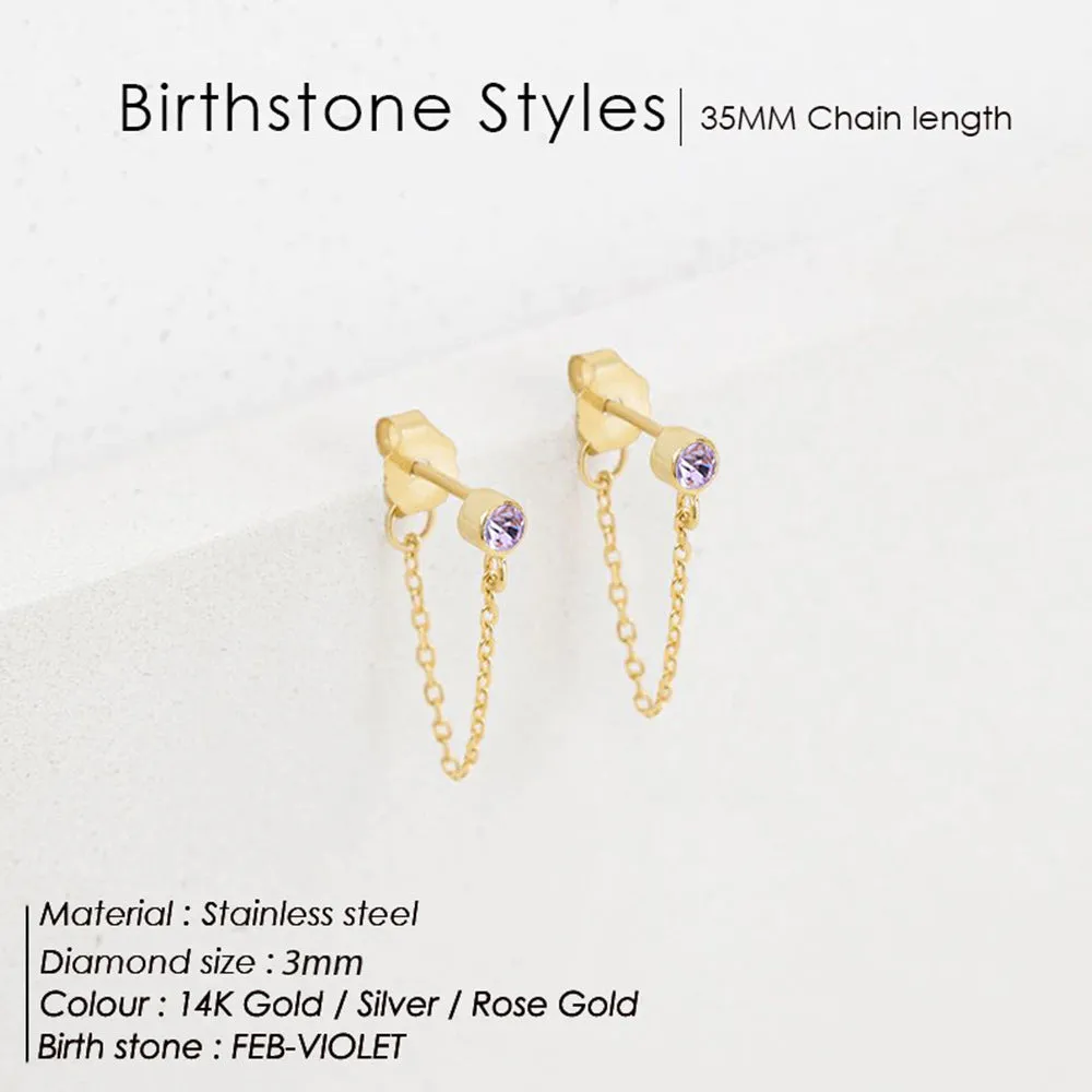 Wholesale Tassel Colored Stainless Steel Earrings
