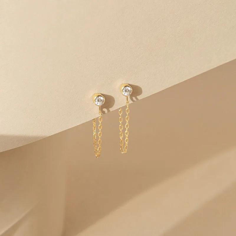 Wholesale Tassel Colored Stainless Steel Earrings