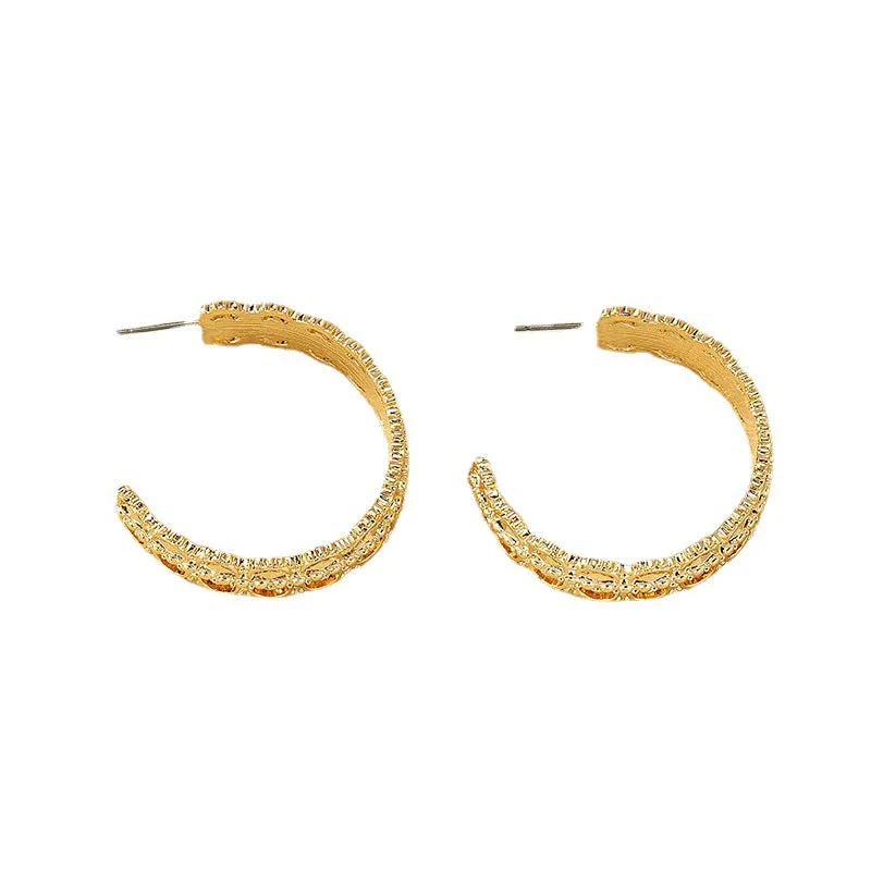Wholesale Textured Diamond Alloy Earrings